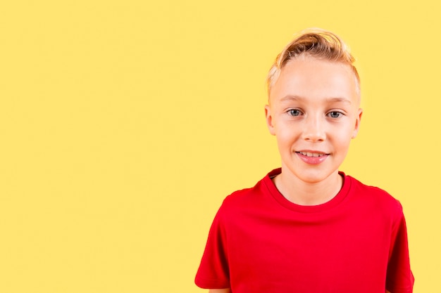 Portrait young boy with copy-space