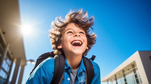 Free photo portrait of young boy