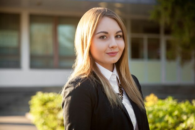 Portrait of young business lady