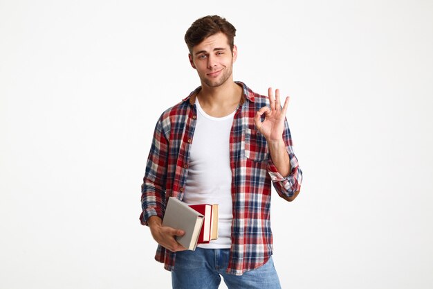Portrait of a young casual male student