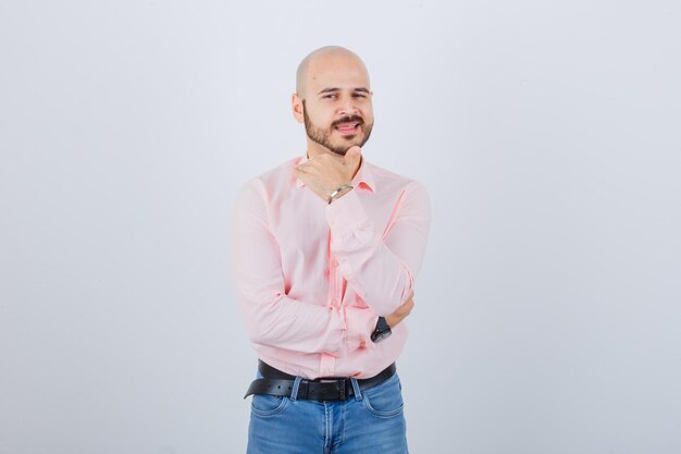 Portrait of a young cheerful man