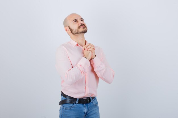 Portrait of a young cheerful man