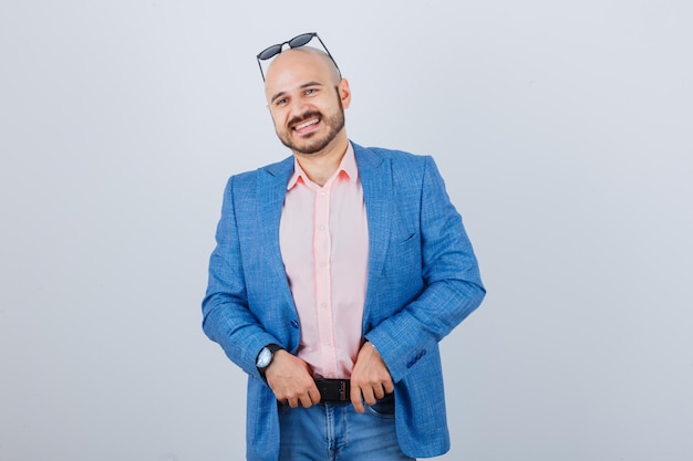 Portrait of a young cheerful man