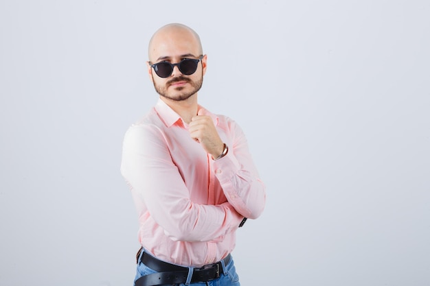 Free photo portrait of a young confident man