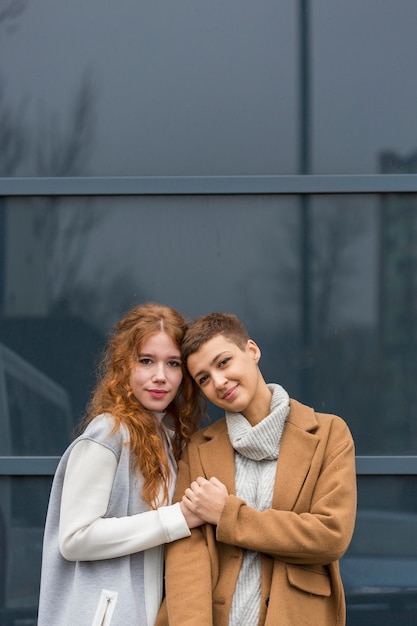 Portrait of young couple in love