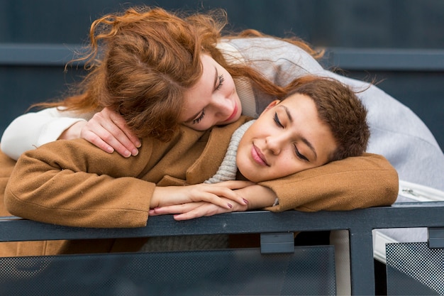 Portrait of young couple in love