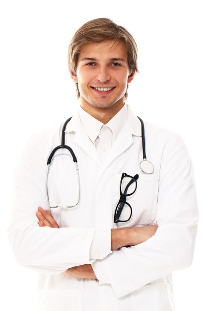 portrait of young doctor man