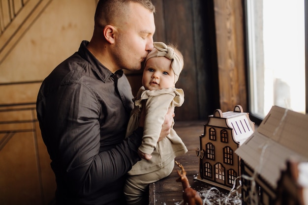 Free photo portrait of a young family