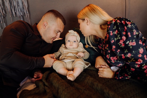 Free photo portrait of a young family