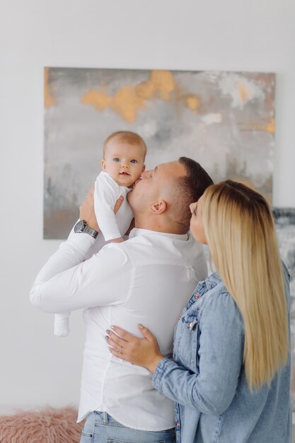 Portrait of a young family 