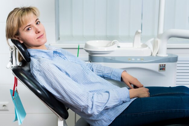 Portrait of young female patient