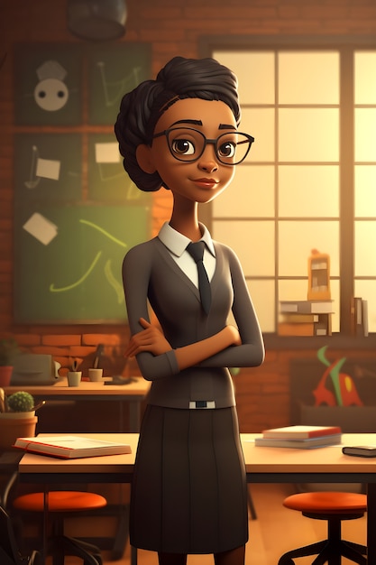 Portrait of young female teacher for education day