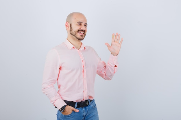 Portrait of a young friendly man