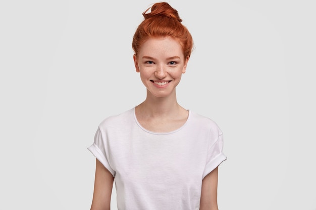 Portrait of young ginger woman