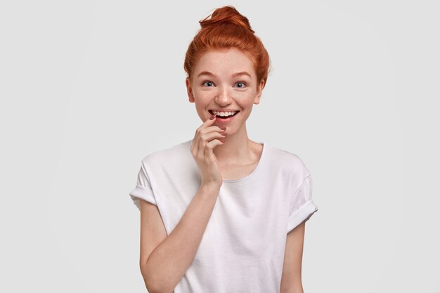 Portrait of young ginger woman