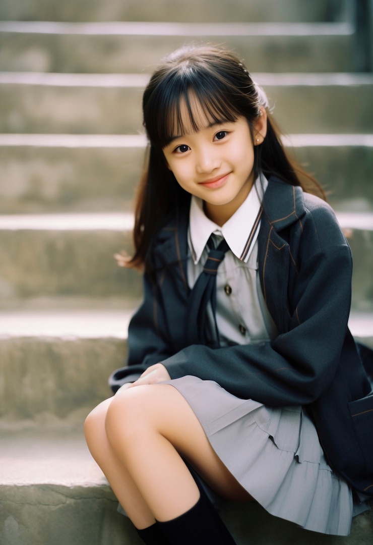 無料Photo 学校の若い女子学生の肖像画