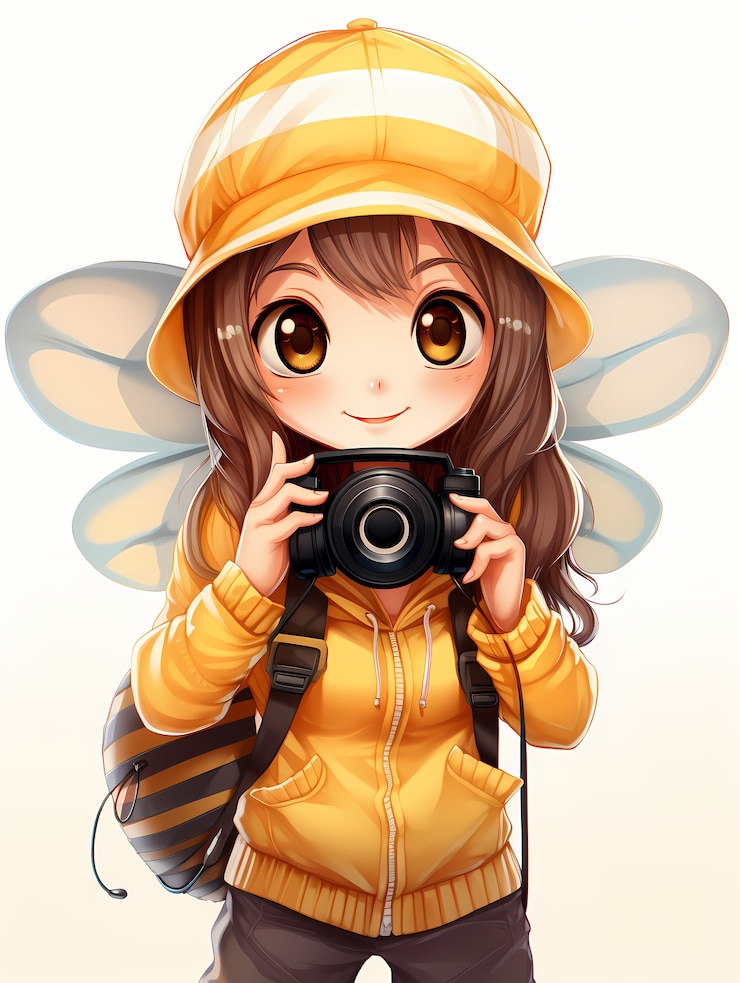 무료 Photo 벌 의복 을 입은 어린 소녀 의 초상화