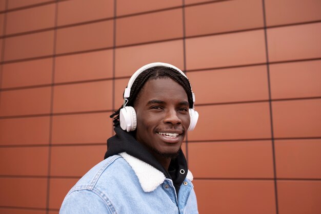 Portrait of young and happy man