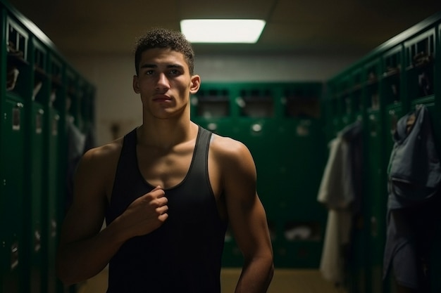 Free photo portrait of young male basketball player