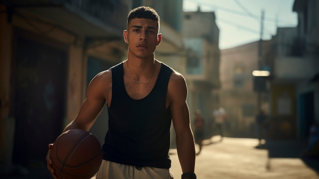 Портрет молодого баскетболиста