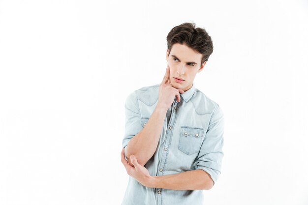 Portrait of a young man looking away