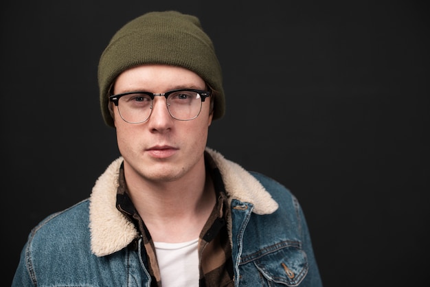 Portrait of young man posing