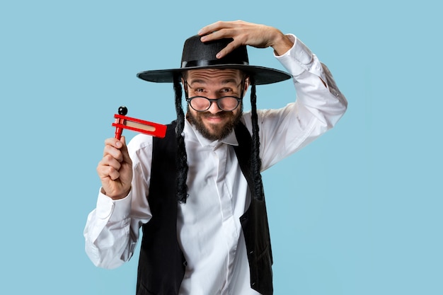 Portrait of a young orthodox Hasdim Jewish man