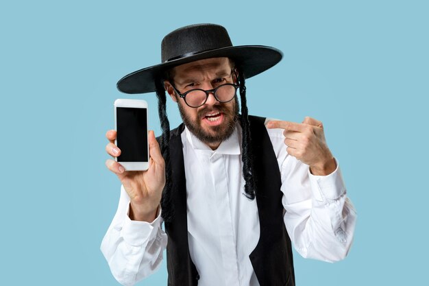 Portrait of a young orthodox Hasdim Jewish man