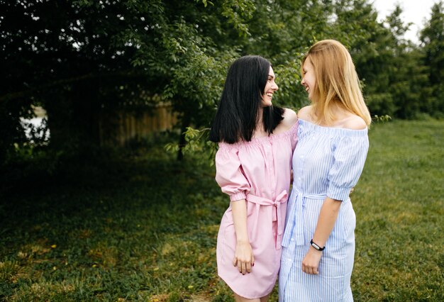 Portrait of young sisters