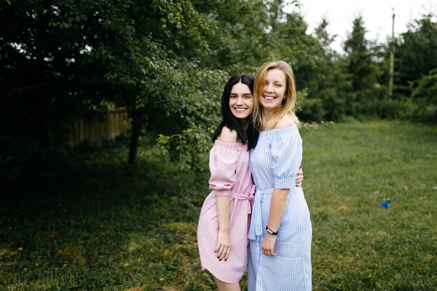 Portrait of young sisters