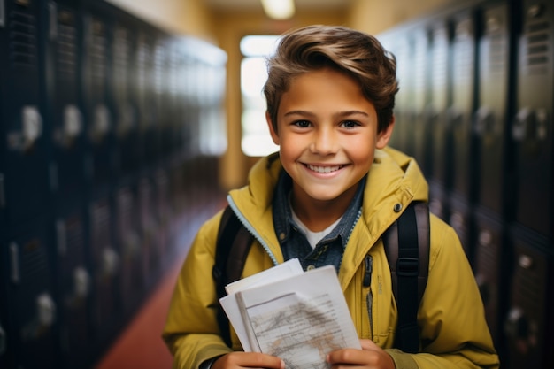 Free photo portrait of young student attending school