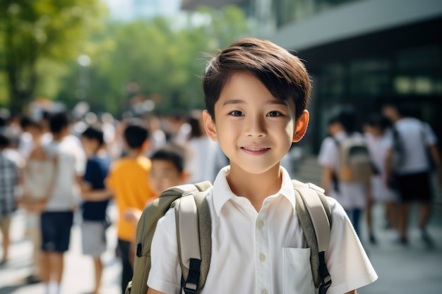 学校に通う若い学生のポートレート