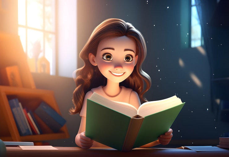 Free Photo portrait of young student with book for education day