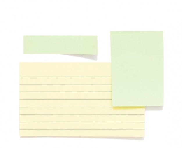 Free photo post it papers isolated over background