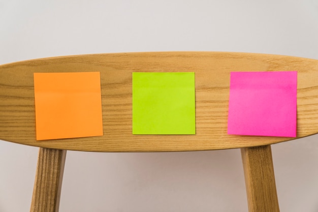 Post its on chair