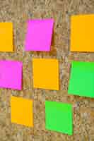 Free photo post its on cork