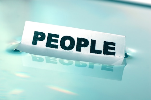 Poster that says "people"