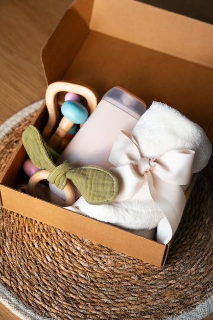 Free photo postpartum  box still life