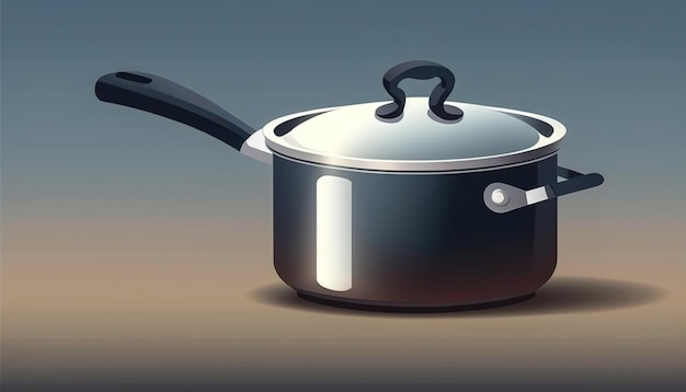 Free photo pot with lid for the kitchen generative ai