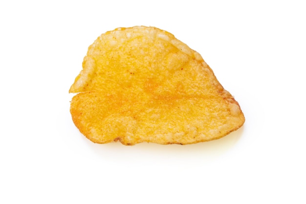 Potato chips isolated on white background