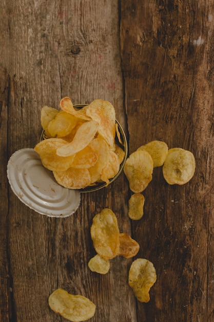 Free photo potato chips on the table