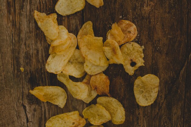 Potato chips on the table