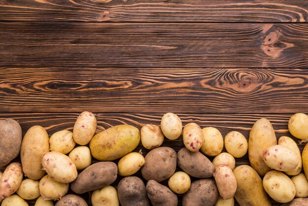 Potatoes on floor