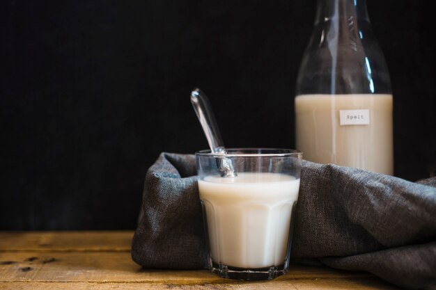 Pouring milk