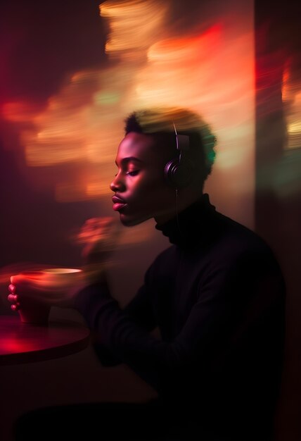 The power of music concept portrait