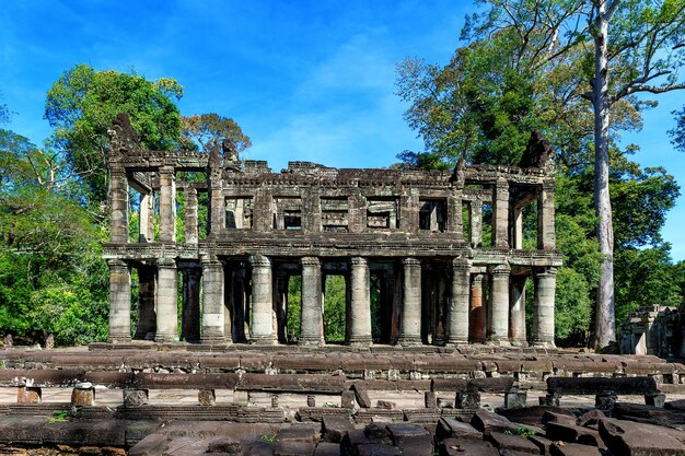 カンボジア、アンコールワットのプリアカーン寺院。