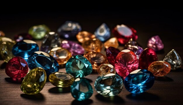 Precious gems luxury transparent stones in abundance generated by AI