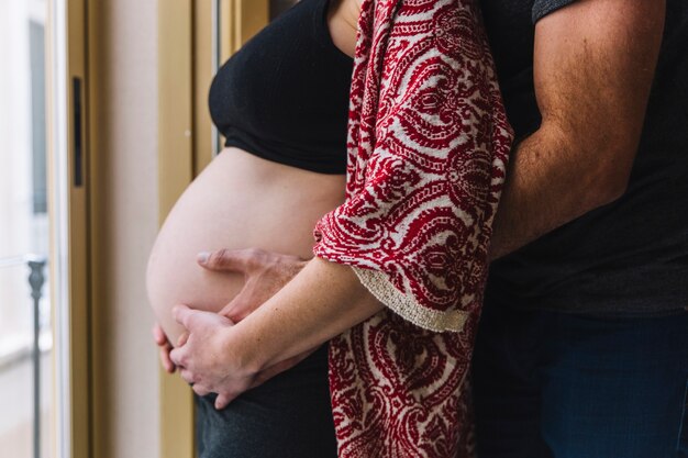 Pregnant woman with husband