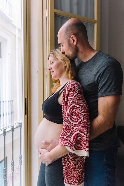 Pregnant woman with husband