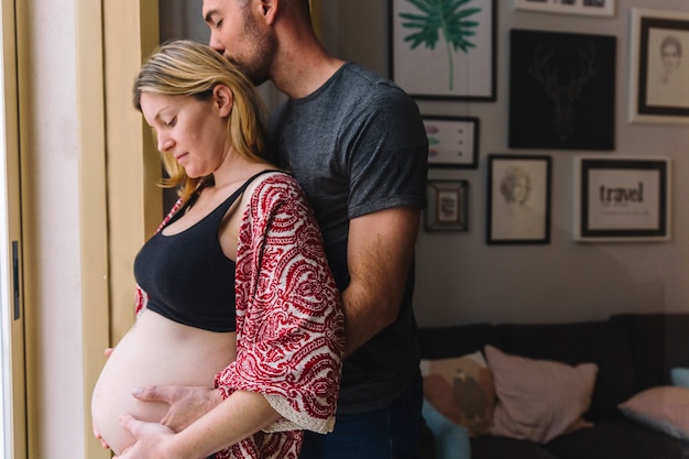 Pregnant woman with husband